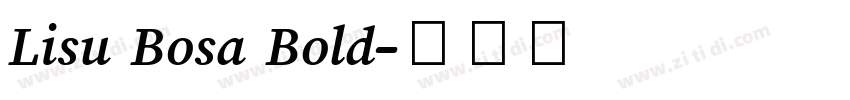 Lisu Bosa Bold字体转换